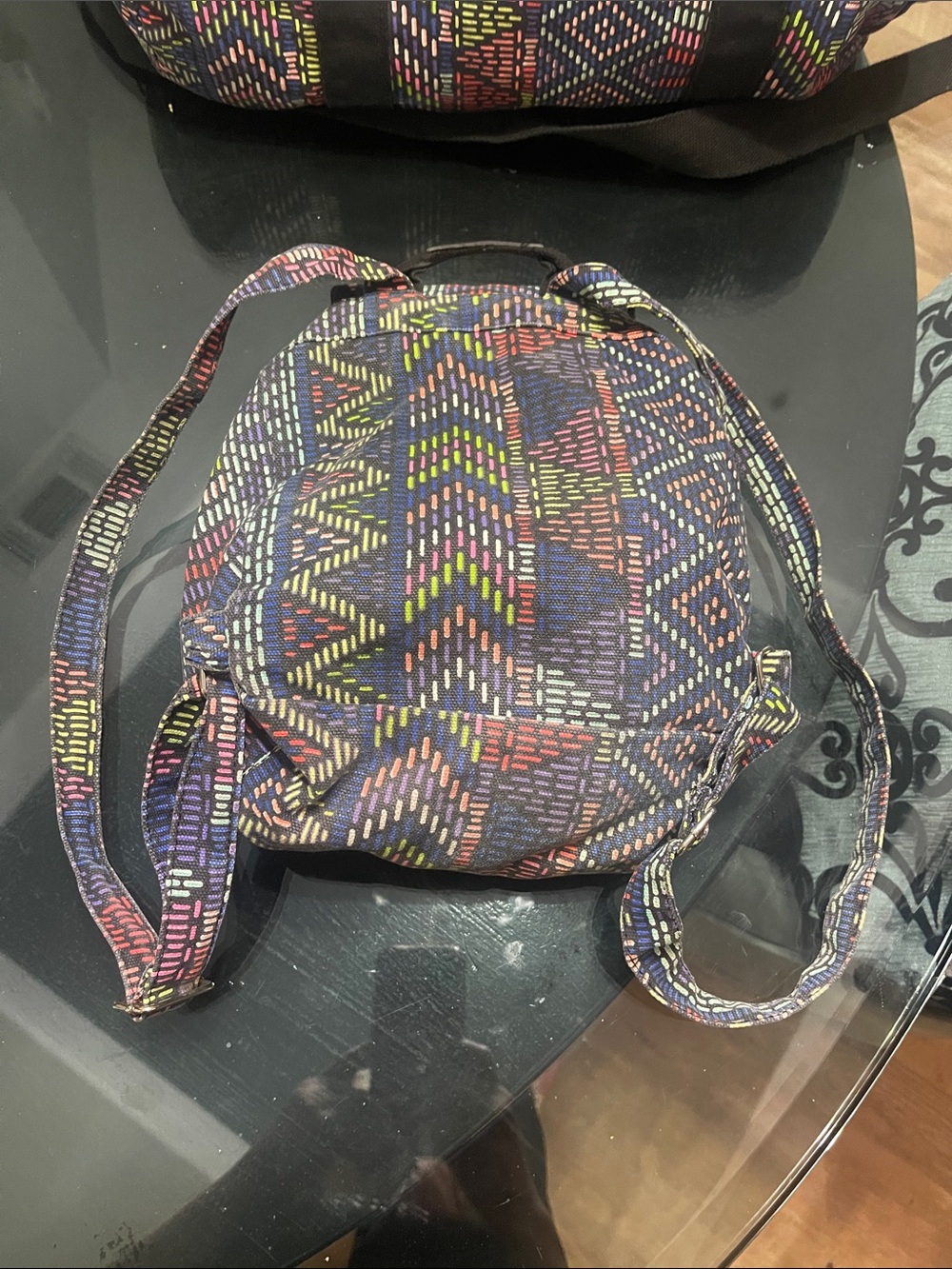 PINK Multicolor Patterned Duffel Bag + Backpack Set - Picture 4 of 8